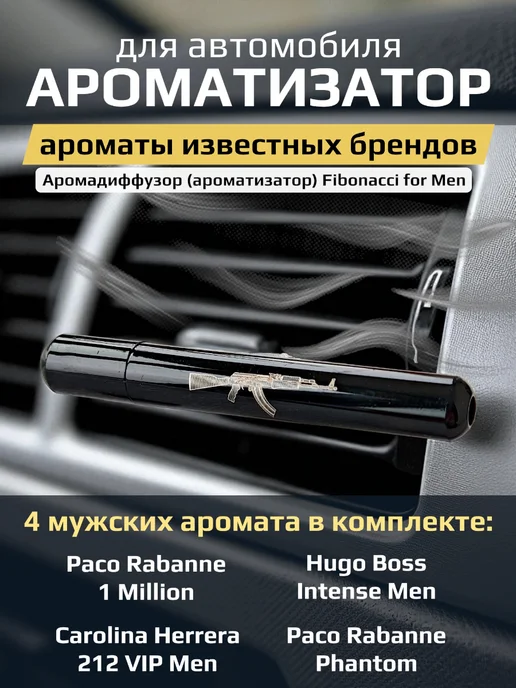 Fibonacci Автомат ароматизатор автомобильный парфюм, черный