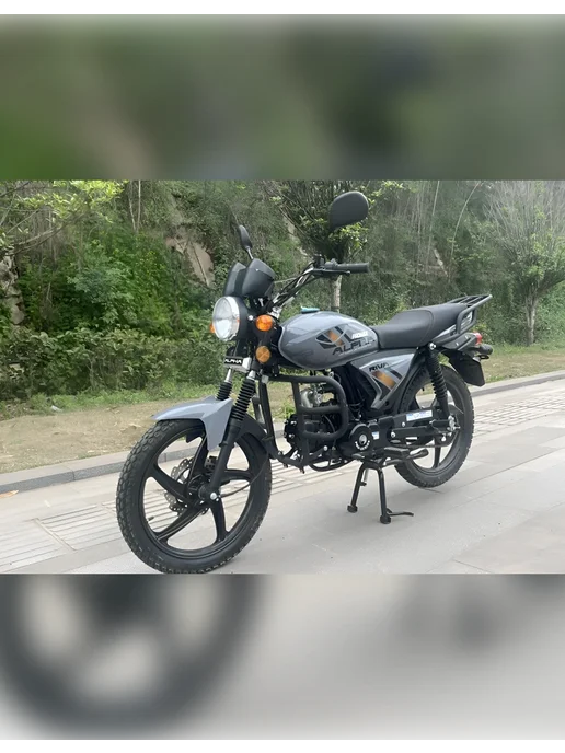 EX-MOTO Мопед Riva 130 кубов (стиль Alpha), серый, фото 3