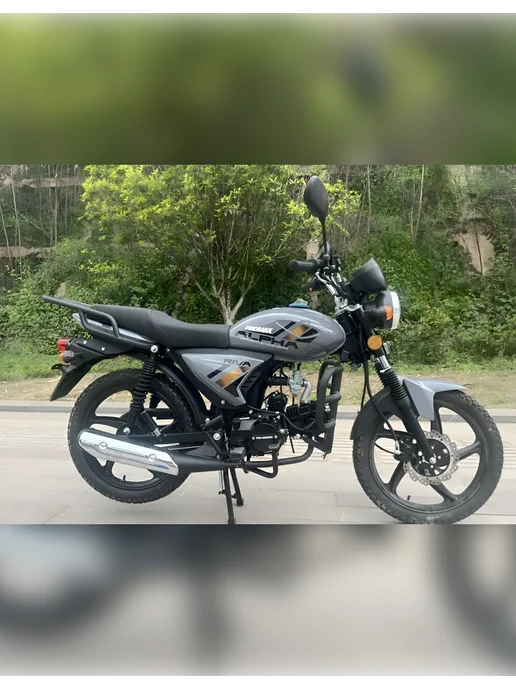 EX-MOTO Мопед Riva 130 кубов (стиль Alpha), серый, фото 7