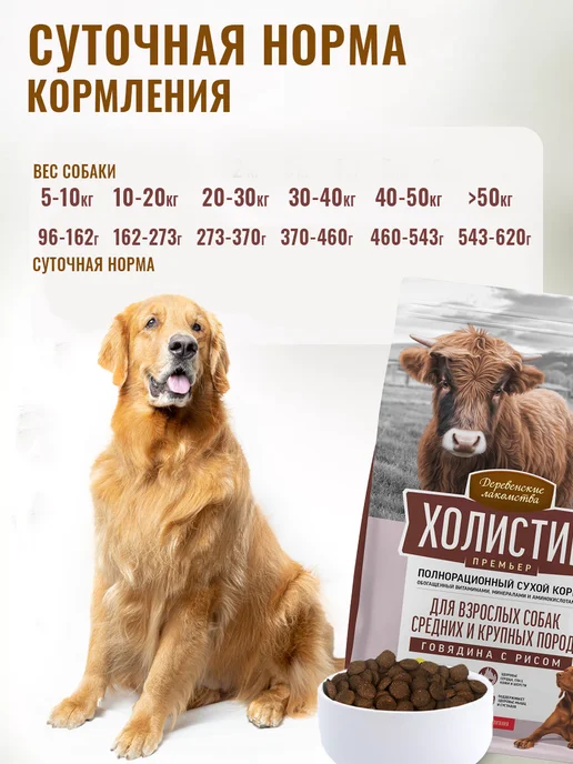 Сухой корм Деревенские лакомства для собак, говядина, 12 кг, фото 6