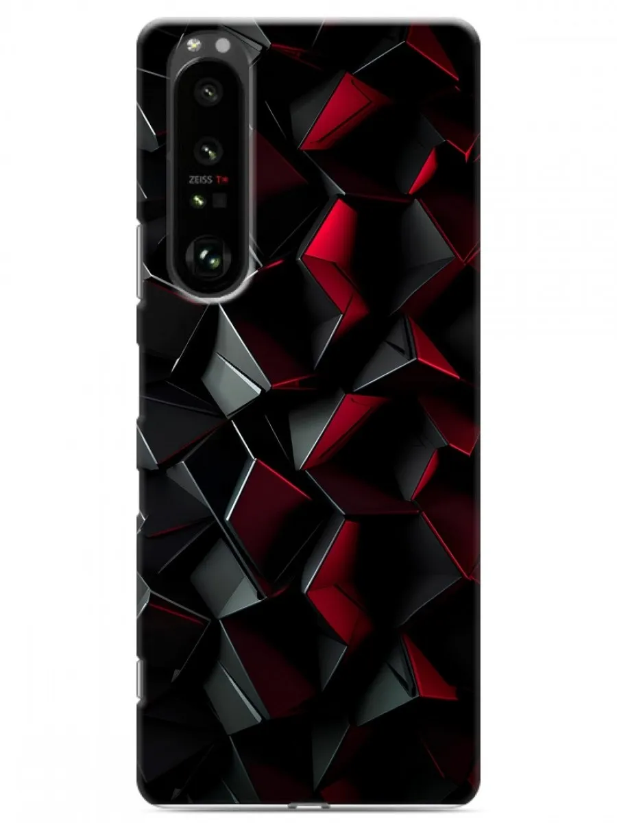 Чехол на Sony Xperia 1 III Черный принт мужской