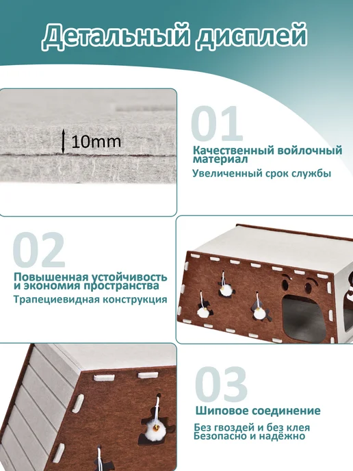 Pawdle Домик для кошек и собак мелких, красный, фото 3