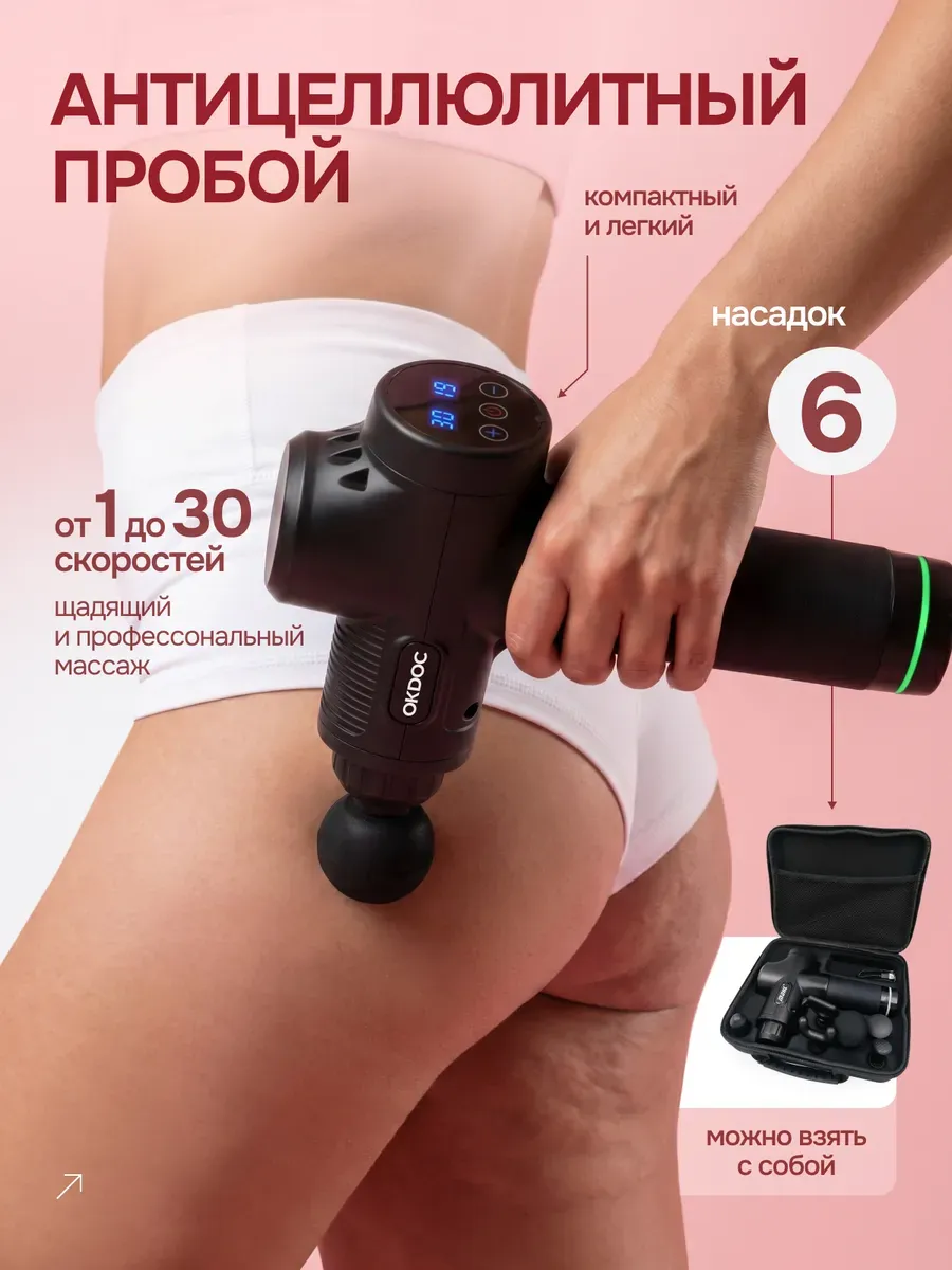 Массажер пистолет перкуссионный спортивный