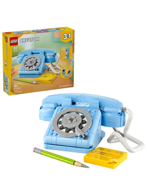 LEGO Конструктор Creator 31174 Ретро-Телефон 3в1, голубой, фото 3