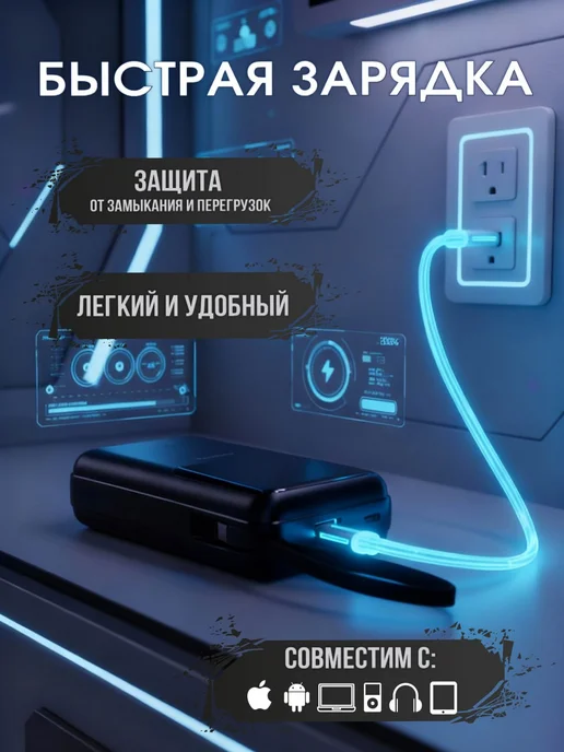 PINENG PRO Повербанк для зарядки смартфона 20000mAh, 20000 мАч, фото 3