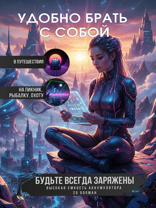 PINENG PRO Повербанк для зарядки смартфона 20000mAh, 20000 мАч, фото 8