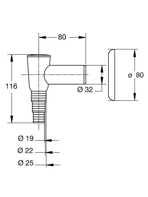 AV engineering Сифон для стиральной машины наружный хром AVE-APS1, серый, фото 3