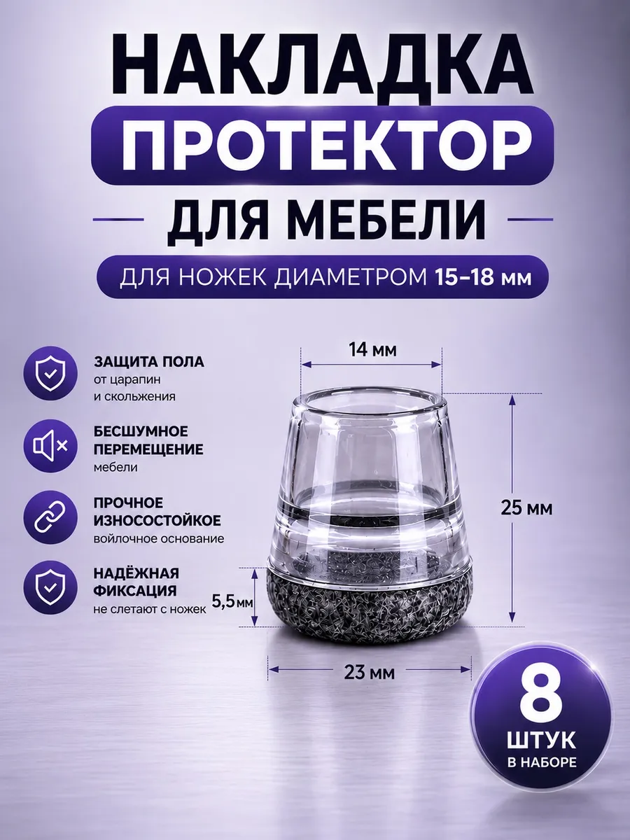Накладки-протекторы на ножки стульев
