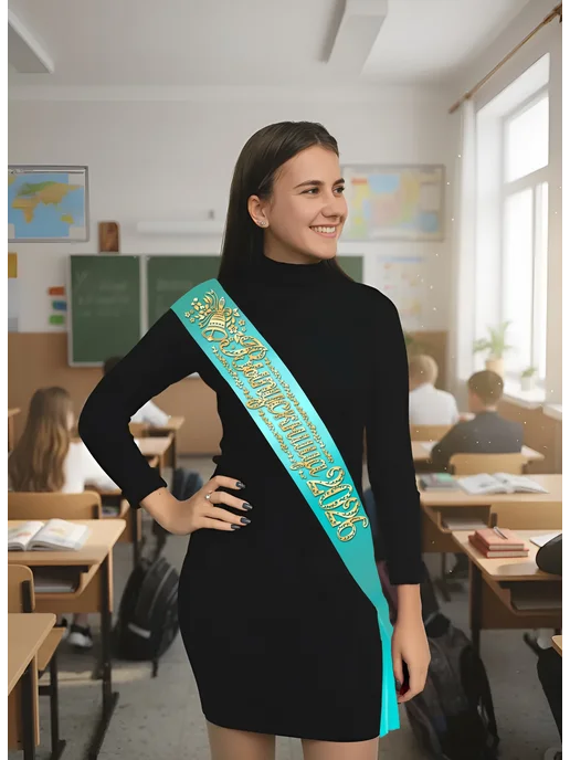 Macline Лента выпускница 2026, голубой, фото 4