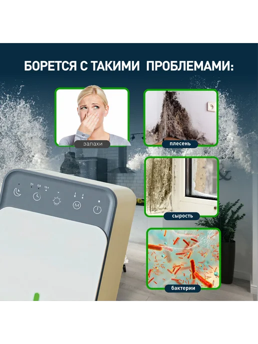 Осушитель воздуха для дома, квартиры, подвала, ванной до, вариант, фото 2