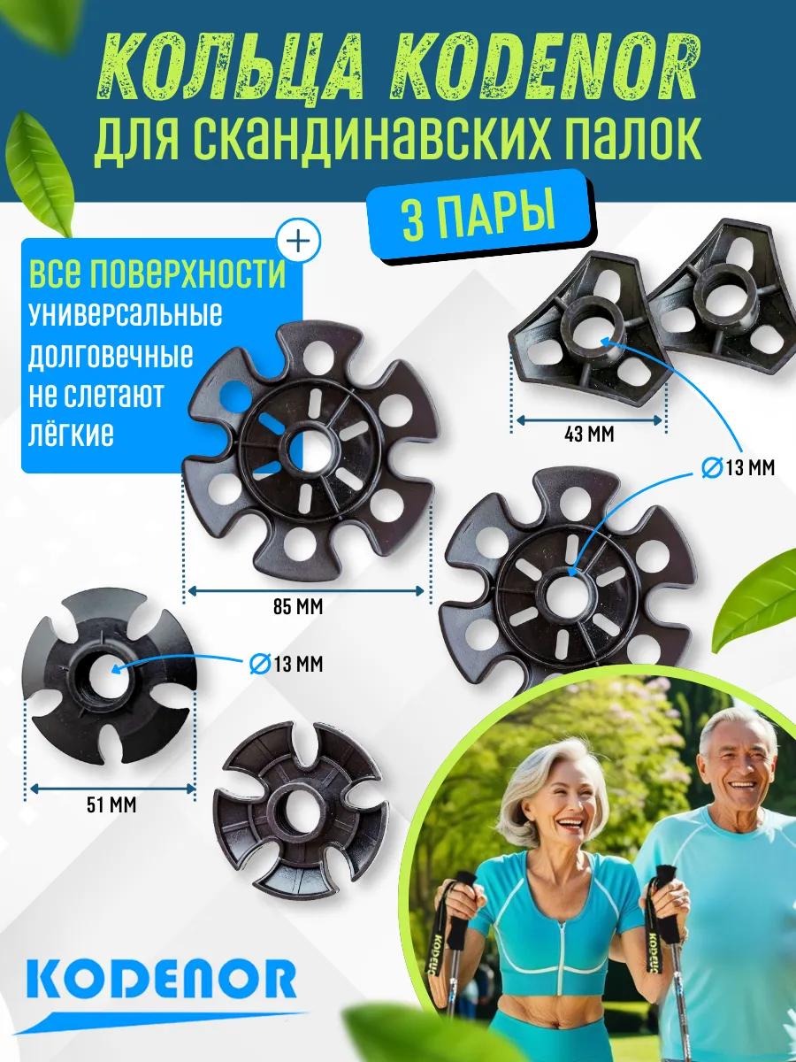 Кольца ограничительные CORDENO для скандинавских палок.