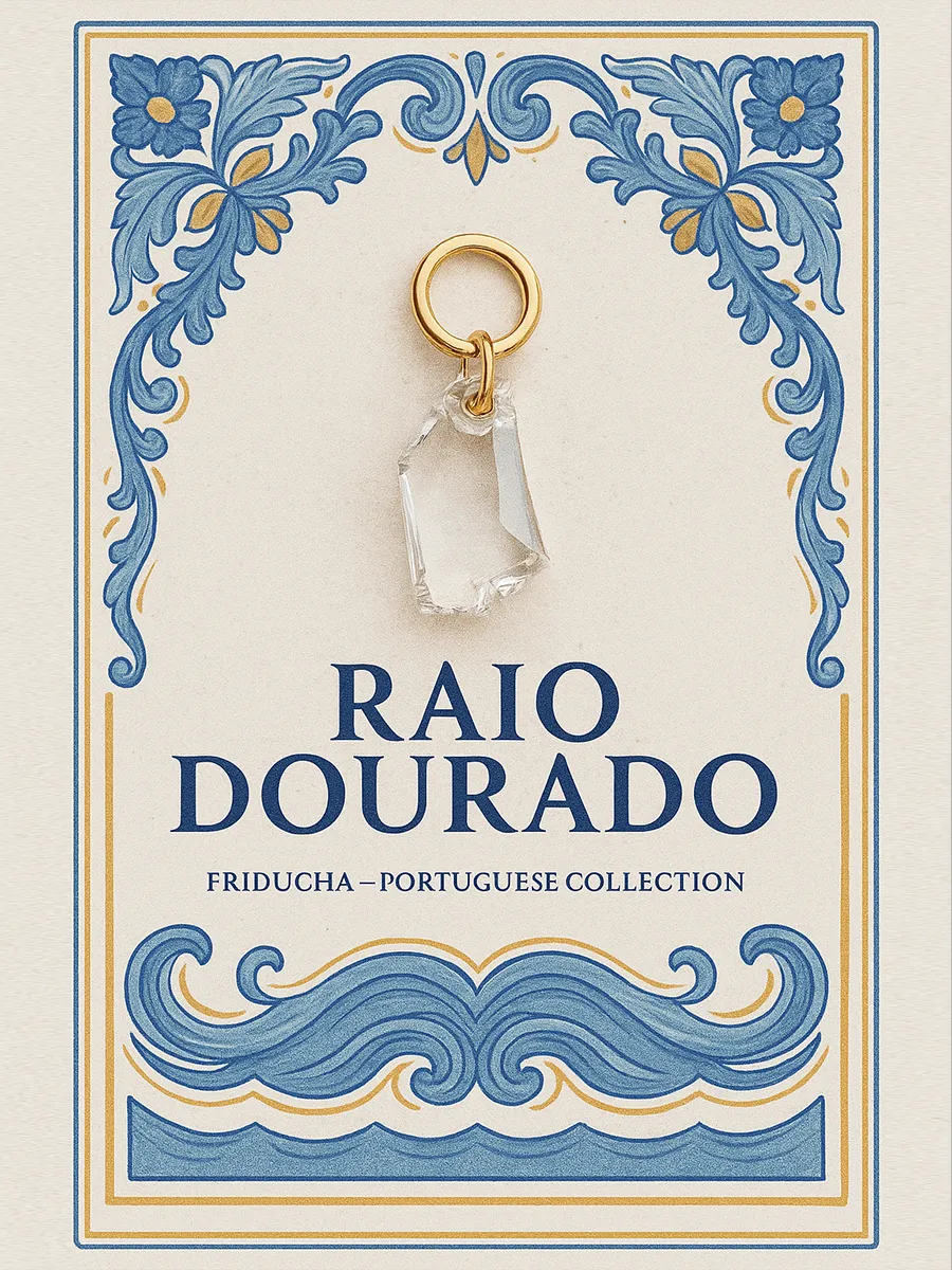 Подвеска Raio Dourado, Swarovski и жемчуг, позолота