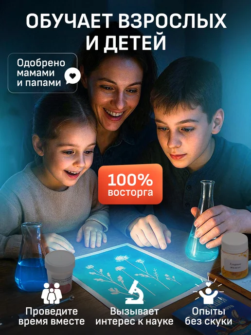 Master IQ² Опыты и эксперименты для детей и взрослых 2в1 на подарок, синий, фото 2