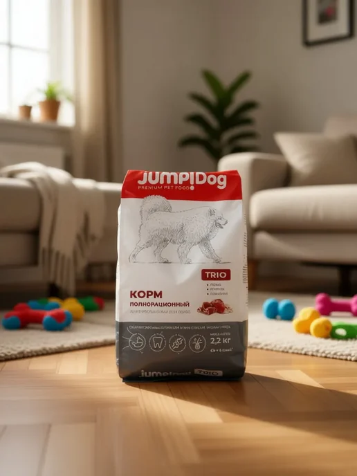 Сухой корм Jump Птицей для собак, говядина, ягненок, 2,2 кг, фото 2