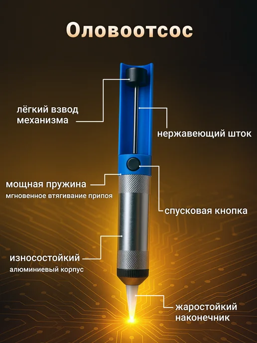 ATTools Паяльник электрический набор 90W с регулировкой температуры, 90 Вт, фото 5