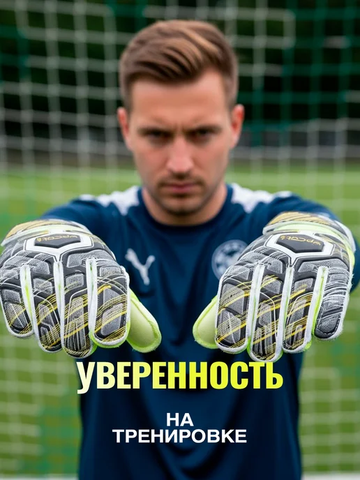 upCuts Перчатки вратарские футбольные, желтый, фото 8
