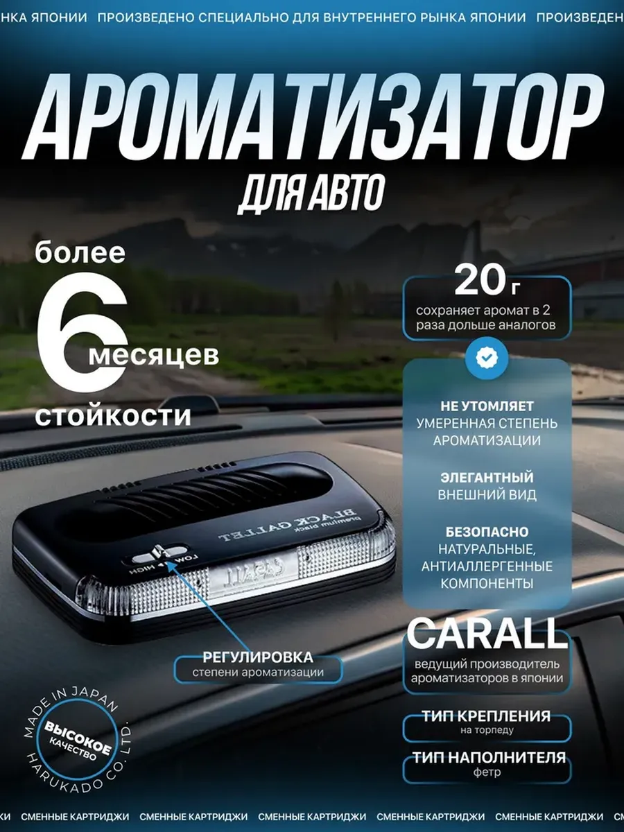 Ароматизатор автомобильный на торпедо, Аромат Мускусный