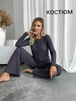 Костюм летний трикотажный с брюками