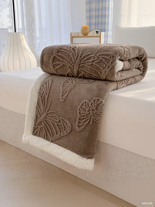 ikea-home Плед двухслойный с бабочками, 200х230 см, 200x230 см, фото 3