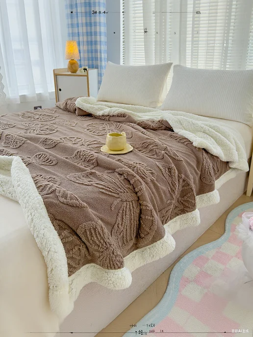 ikea-home Плед двухслойный с бабочками, 200х230 см, 200x230 см, фото 5