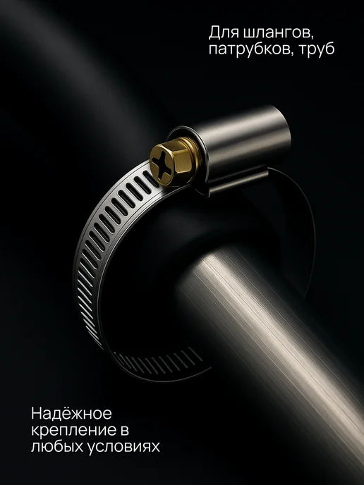 Era pro Хомут 190-210 червячный нерж.сталь 2 шт, 2 шт, фото 2