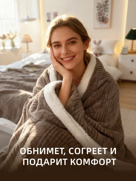 ikea-home плед теплый зимний диван на кровать200x230, 200x230, фото 2