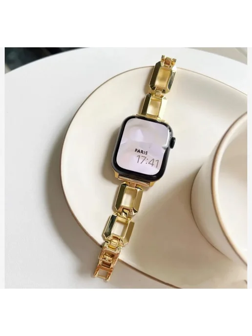 MyPads Ультра металлический ремешок для Apple Watch Series 9 8 7, фиолетовый