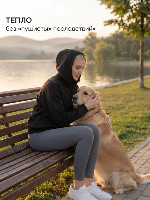Vinselion Утепленная кофта зип худи спортивное короткое на молнии, черный, фото 6