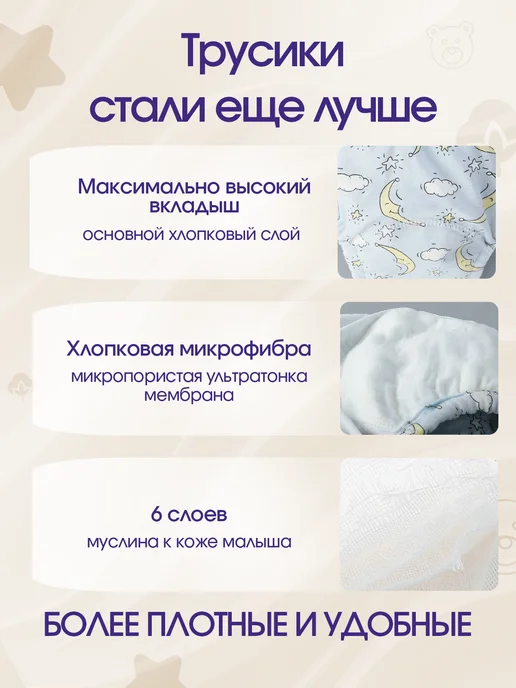 OliMaxi kids Многослойные трусики для приучения к горшку, голубой, фото 2
