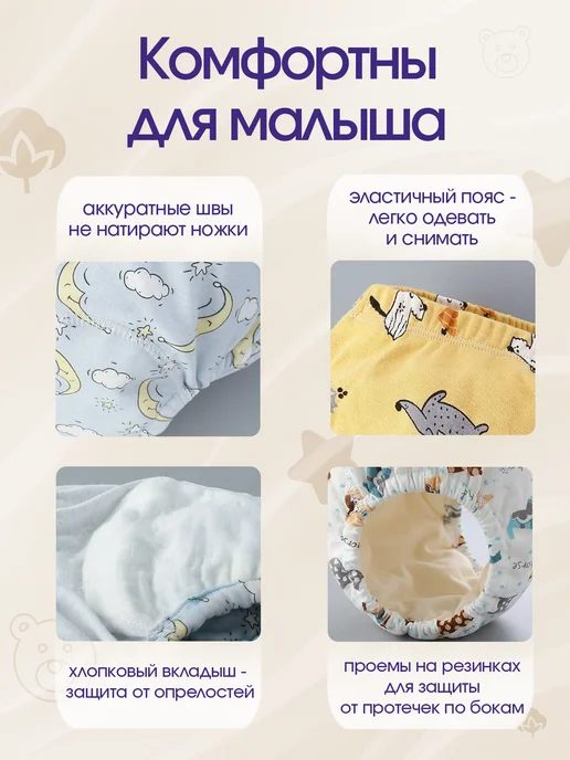 OliMaxi kids Многослойные трусики для приучения к горшку, голубой, фото 3