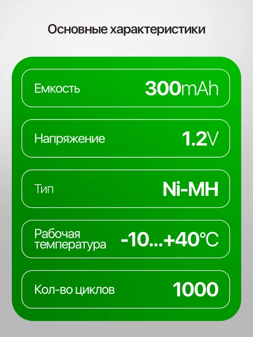 орбита.team Аккумулятор AAА R3 300мАч 1.2V мизинчиковый 10шт, 1000 мАч, 10 шт, фото 3