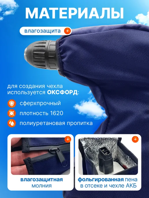 AVACHA Чехол для шуруповерта для зимней рыбалки, черный, фото 3