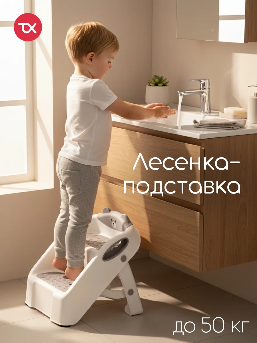 Подставка лесенка детская StepStool Bear
