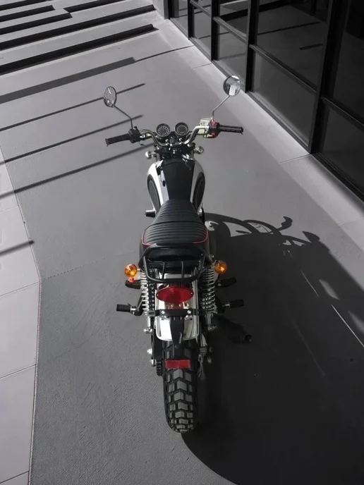 ТЕХНОМОТОРФ Мотоцикл Combat Scrambler 400 с ПТС (черно-красный), серый, фото 2