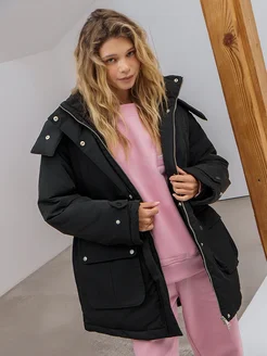 Отзывы на Куртка зимняя с капюшоном оверсайз удлиненная BLSH 526326223 в интернет‑магазине Wildberries.ru