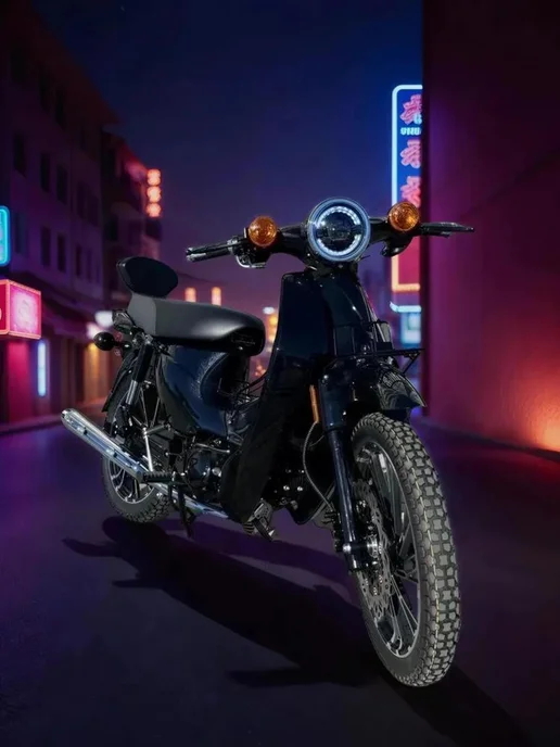 ТЕХНОМОТОРФ Мопед GATAN BLACK 110 см3 (49 см3) (REPLICA HONDA SUPERCUB), черный