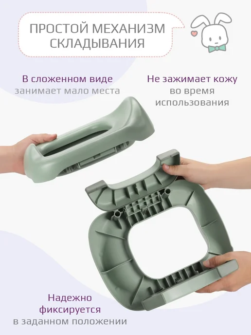 KIDWICK Накладка на унитаз детская складная, горшок дорожный, зеленый, фото 7