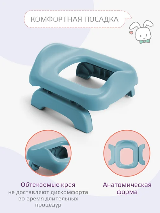 KIDWICK Накладка на унитаз детская складная, горшок дорожный, голубой, фото 6