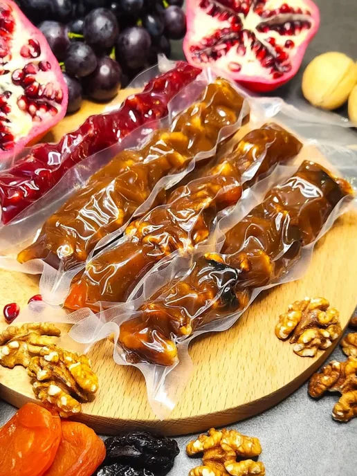 Нимантика Чурчхела без сахара ассорти 4 вкуса 450г, вакуум, 450 г, фото 4