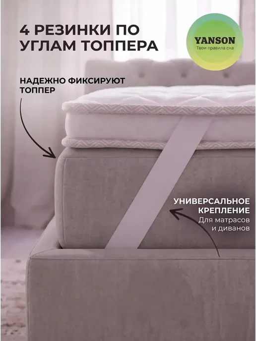 YANSON Твои правила сна Топпер на диван и матрас 7 см анатомический 140x190, 80x190, фото 5