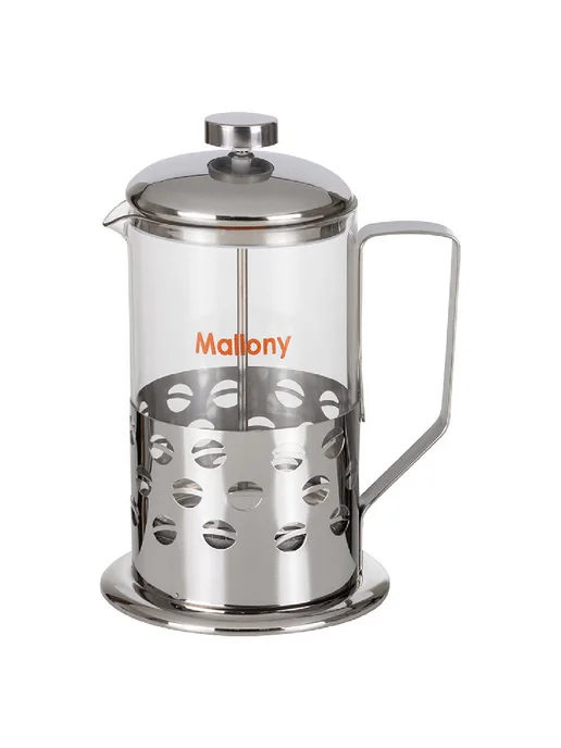 Mallony Кофейник Caffe 0.8 л стекло нержавеющая сталь, 0,8 л, фото 2