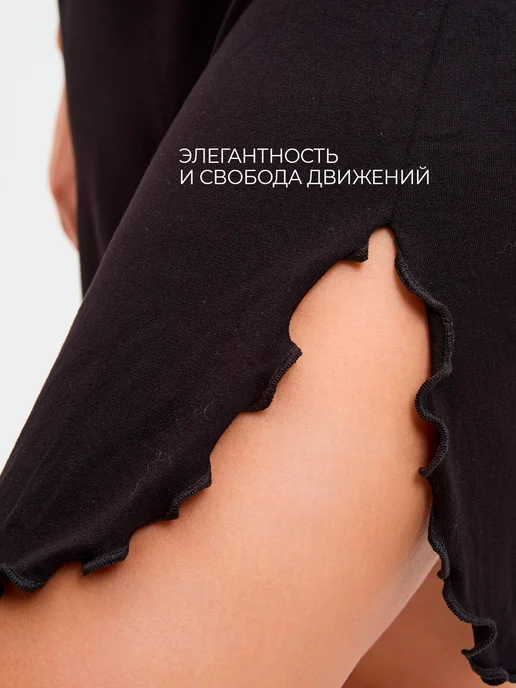 ТМ КАНТРИ Ночная сорочка на бретельках вискоза, черный, фото 3