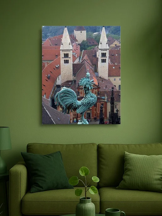 АртКод Картина на холсте 40 x 50 архитектура Чехии, 40x50, фото 2