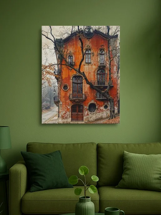 АртКод Картина на холсте 40 x 50 архитектура старинная, 40x50, фото 2