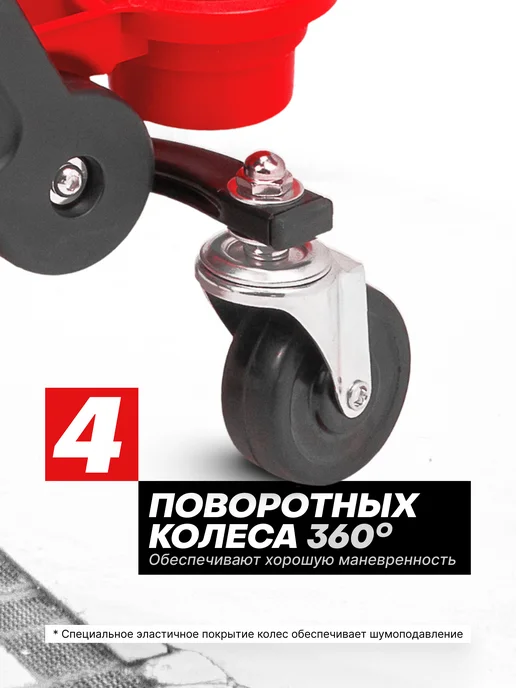 FORCEKRAFT Стул автослесаря на колесах подкатной, черный, фото 2