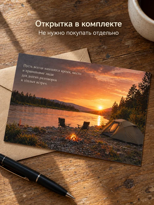 МэджикМаг Набор для мужчины с флягой и стопками - подарок охотнику, черный, фото 6