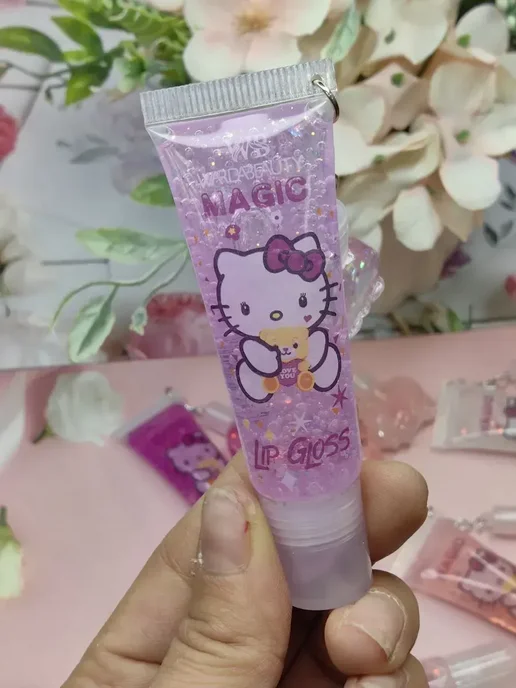 Блеск для губ с брелком HELLO KITTY, в ряду 6 шт, 6 шт, фото 5