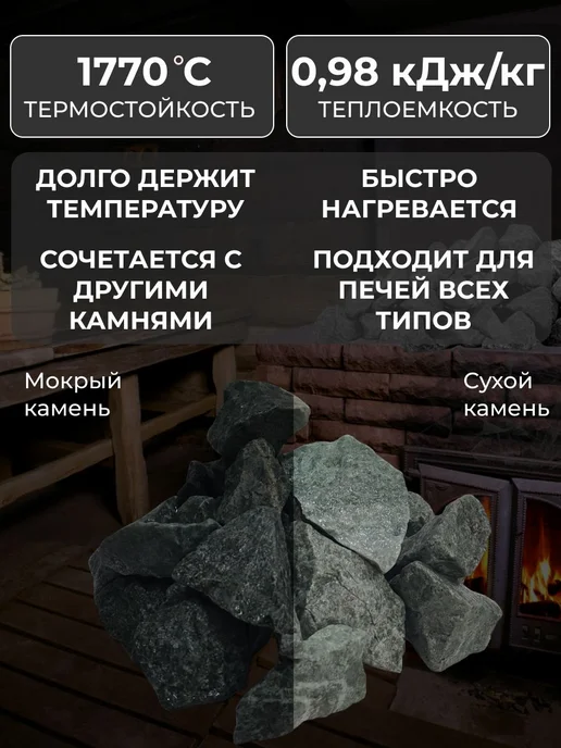 Камни для бани Малиновый кварцит 20 кг колотый, 20 кг, фото 3