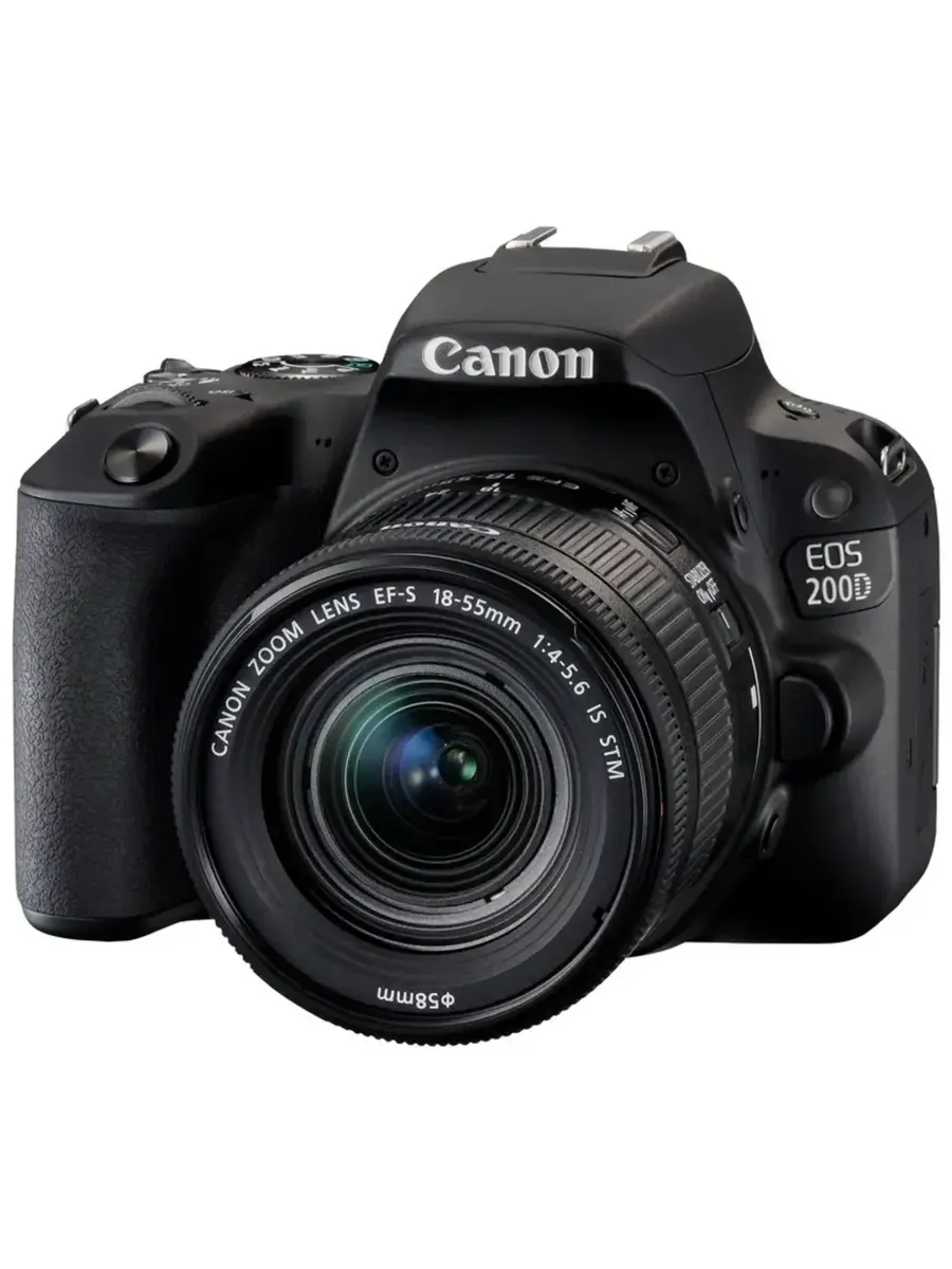 Фотоаппарат EOS 200D Kit EF-S 18-55mm STM, черный