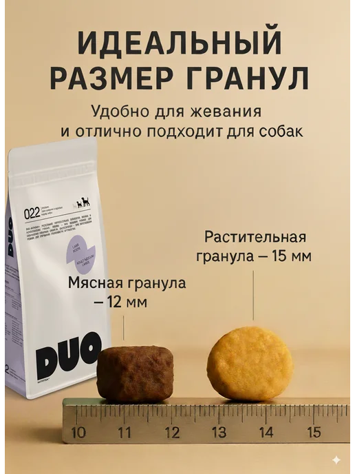 Сухой корм DUO Nutrition для собак, гипоаллергенный, крупные, ягненок, 1 кг, фото 8